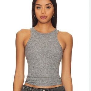 Rag & Bone Gray Essential Ribbed Women's Tank Top L
